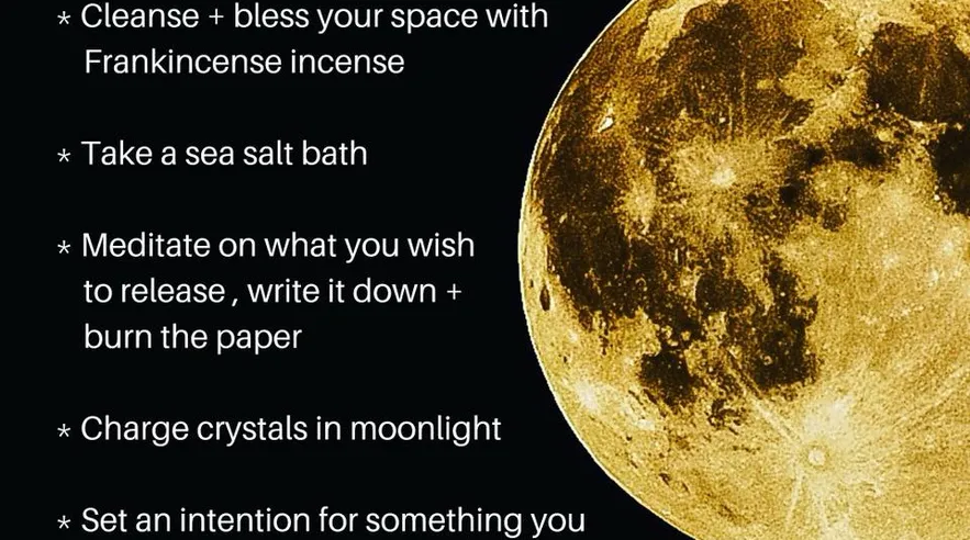 Full moon ritual nature setting